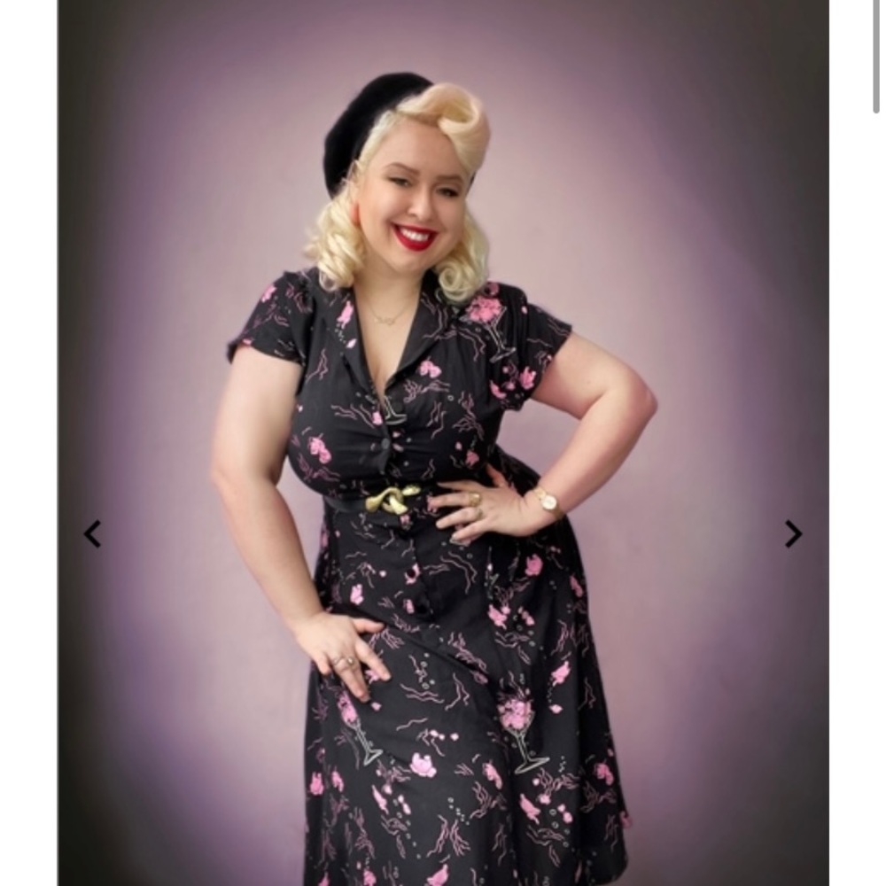 Collectif mainline Liza tipsy elephant swing dress